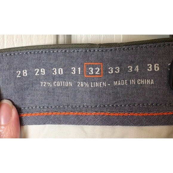 JACK SPADE NEW YORK Trouser Olive Chino Pants Mens Size 32/28 - Picture 6 of 7